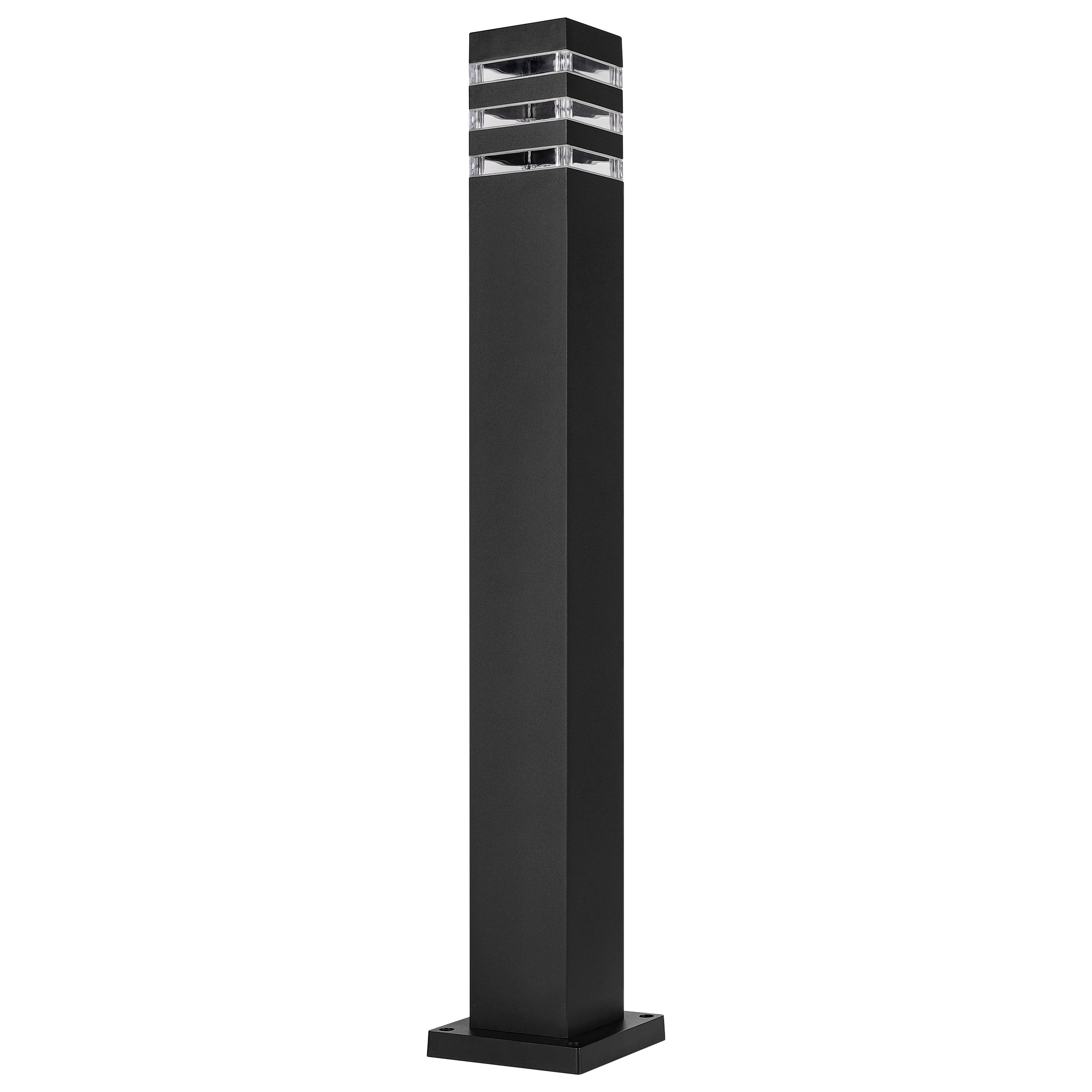 Lampa ogrodowa E27 LED Malibu 80cm 9x9cm czarna IP54 latarnia stojąca MasterLED