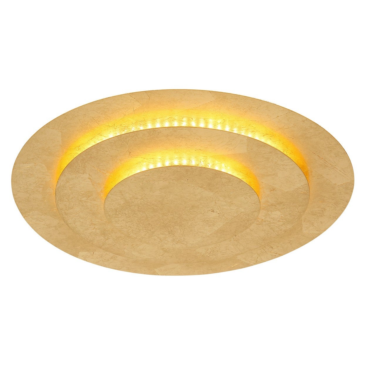 Półwpuszczana lampa sufitowa z wbudowanym oświetleniem LED, 35 cm, barwa złota, dioda LED 3000 K