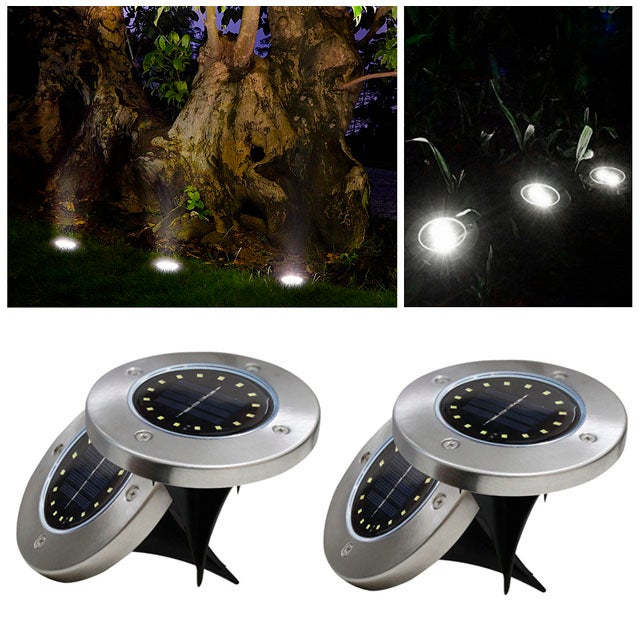 4 sztuki Lampa solarna stojąca z 16 diodami LED, wodoodporna zgodnie z normą IP65, oświetlenie zewnętrzne, idealna do ogrodu, trawnika, 6000K