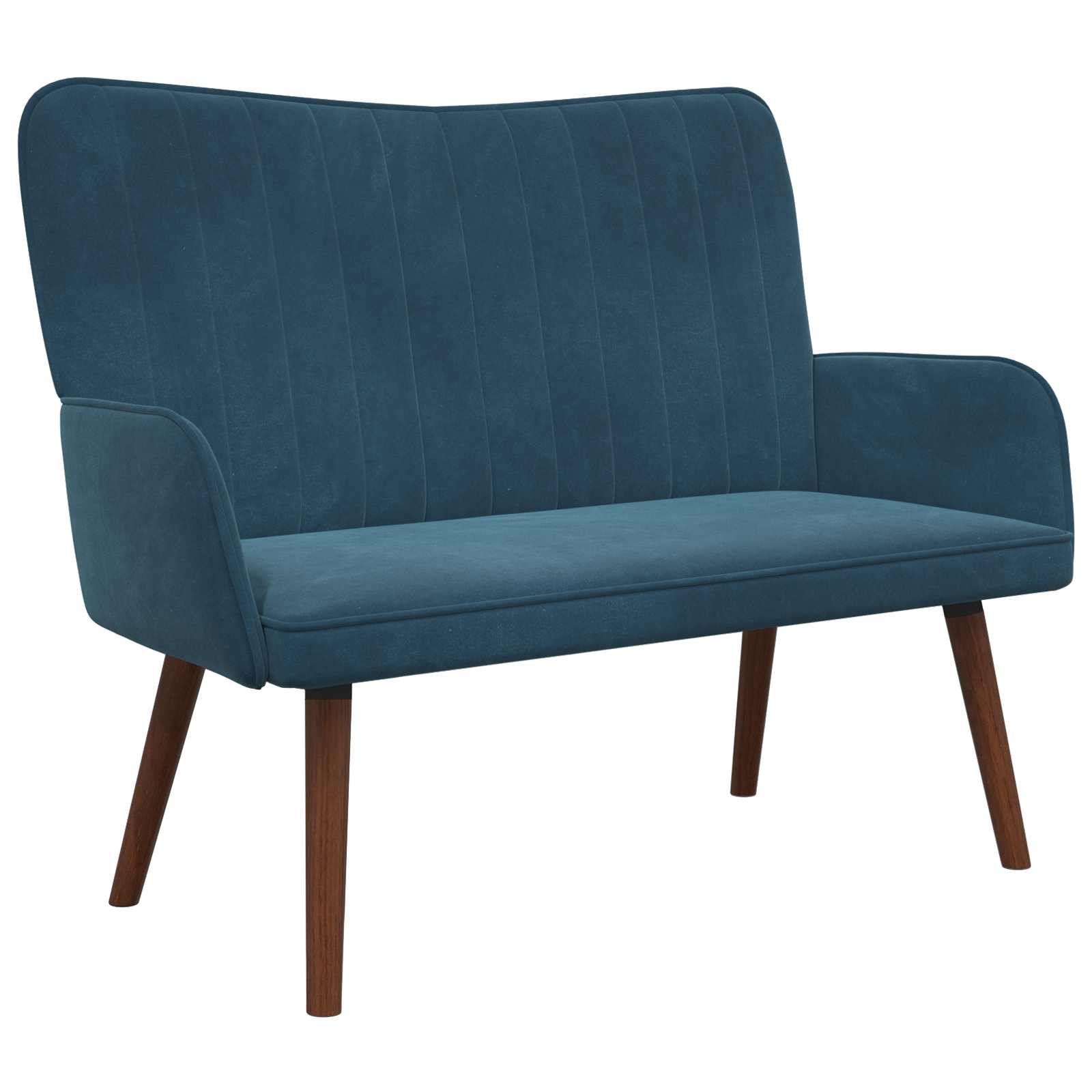 Sofa dwuosobowa niebieski 115 x 61 x 87 cm Welur