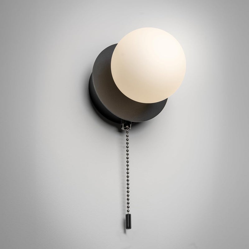 Lampka nocna LED magnetyczna ładowana przez USB z przełącznikiem ściennym i kablem, czarna