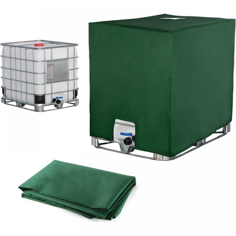 Pokrywa na zbiornik IBC 1000 l, odporna na promieniowanie UV i kurz (116 x 100 x 120 cm, zielona)