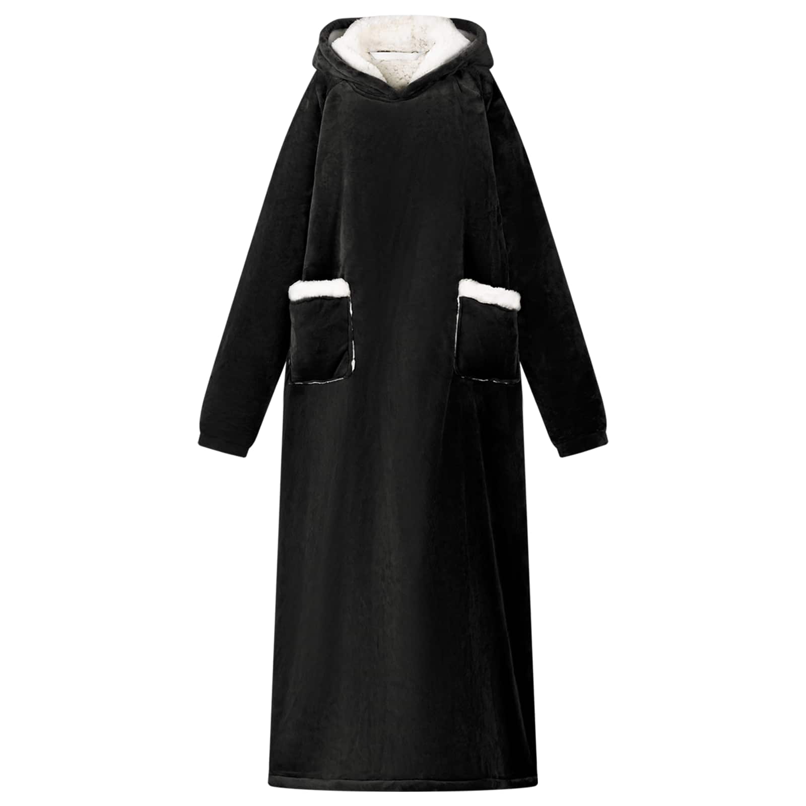 Bluza-koc Czarny M Fleece i Flanela vidaXL