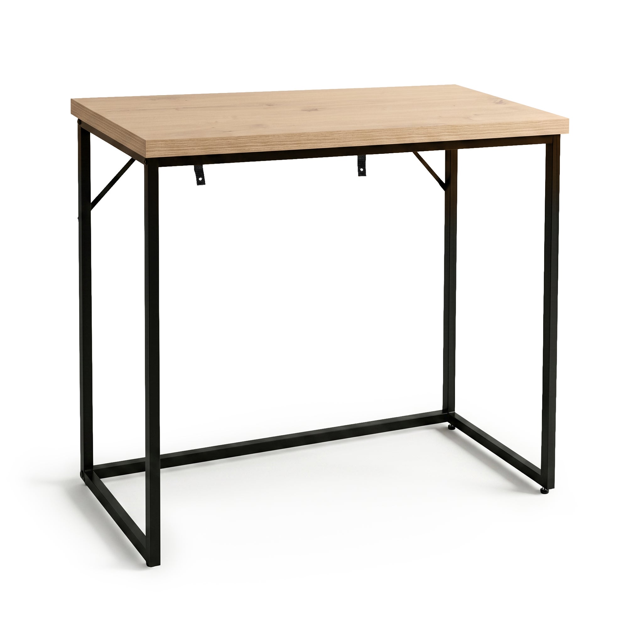 Konsola stolik loftowy ORIGO 90 cm Dąb Artisan Czarne nogi
