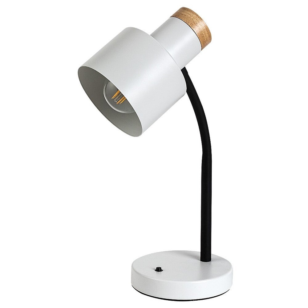 Lampa biurkowa drewniany akcent Pastro 1xE27x20W metal czarno-biała wym:36x14x21cm IP20 Rabalux