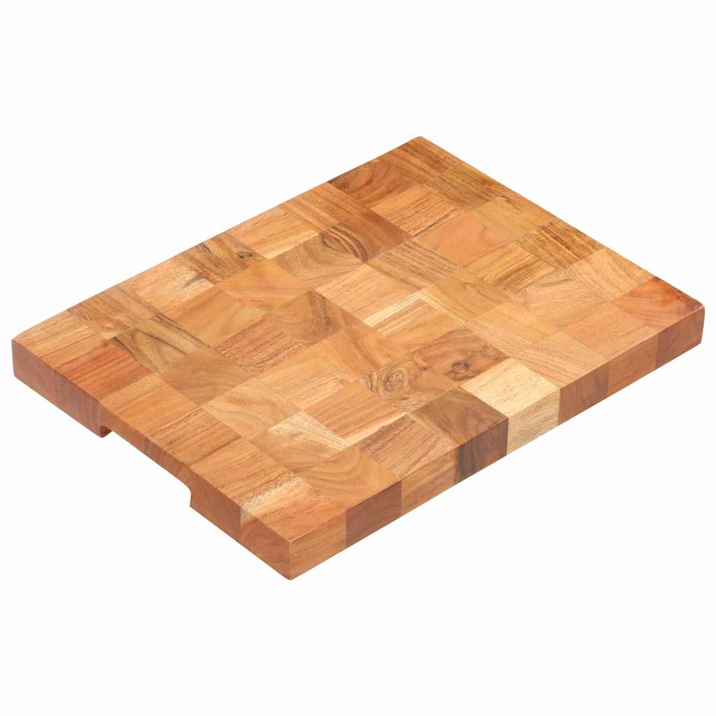 Deska do Krojenia z Litego Drewna Akacjowego 40x30 cm Brązowa