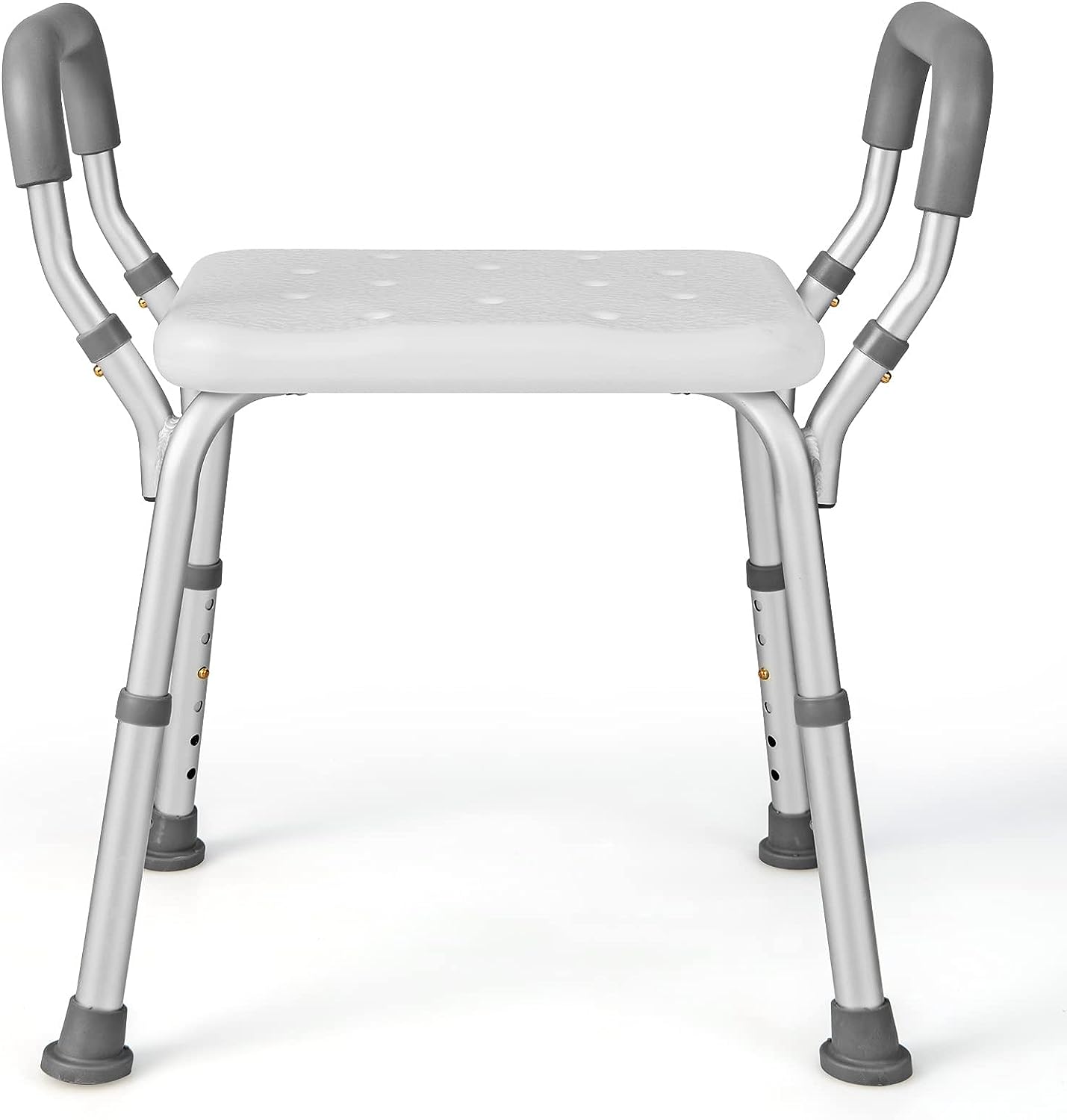 Taboret prysznicowy z regulacją wysokości, aluminiowa ławka prysznicowa, udźwig 100 kg, dla kobiet w ciąży i starszych