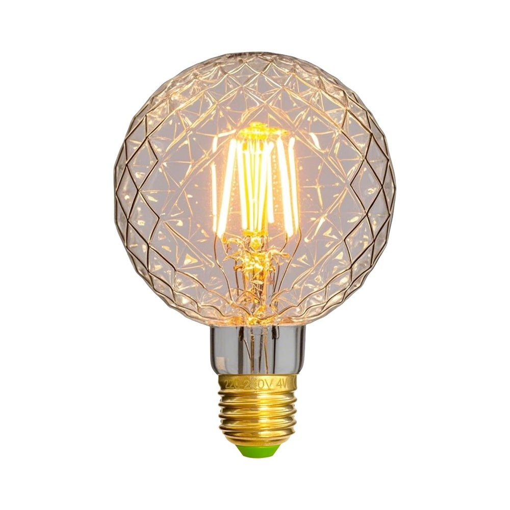 Żarówki LED Vintage 4W, 220/240V, E27, żarówka dekoracyjna, G95, kryształ