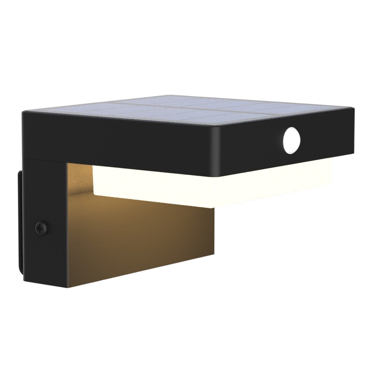 Kinkiet solarny z czujnikiem ruchu MALI LED 4.5W Neutralna biel 400lm czarny matowy wym:8x12,5x11,5cm IP44 Polux