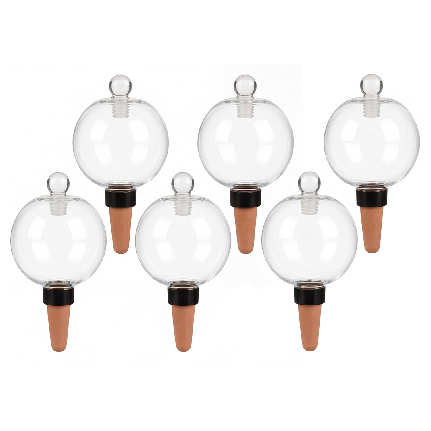 Kule samonawadniające do roślin 19oz, 6-Pack ceramicznych dozowników z wolnym kapanie, do domu i ogrodu, na 7-9 dni