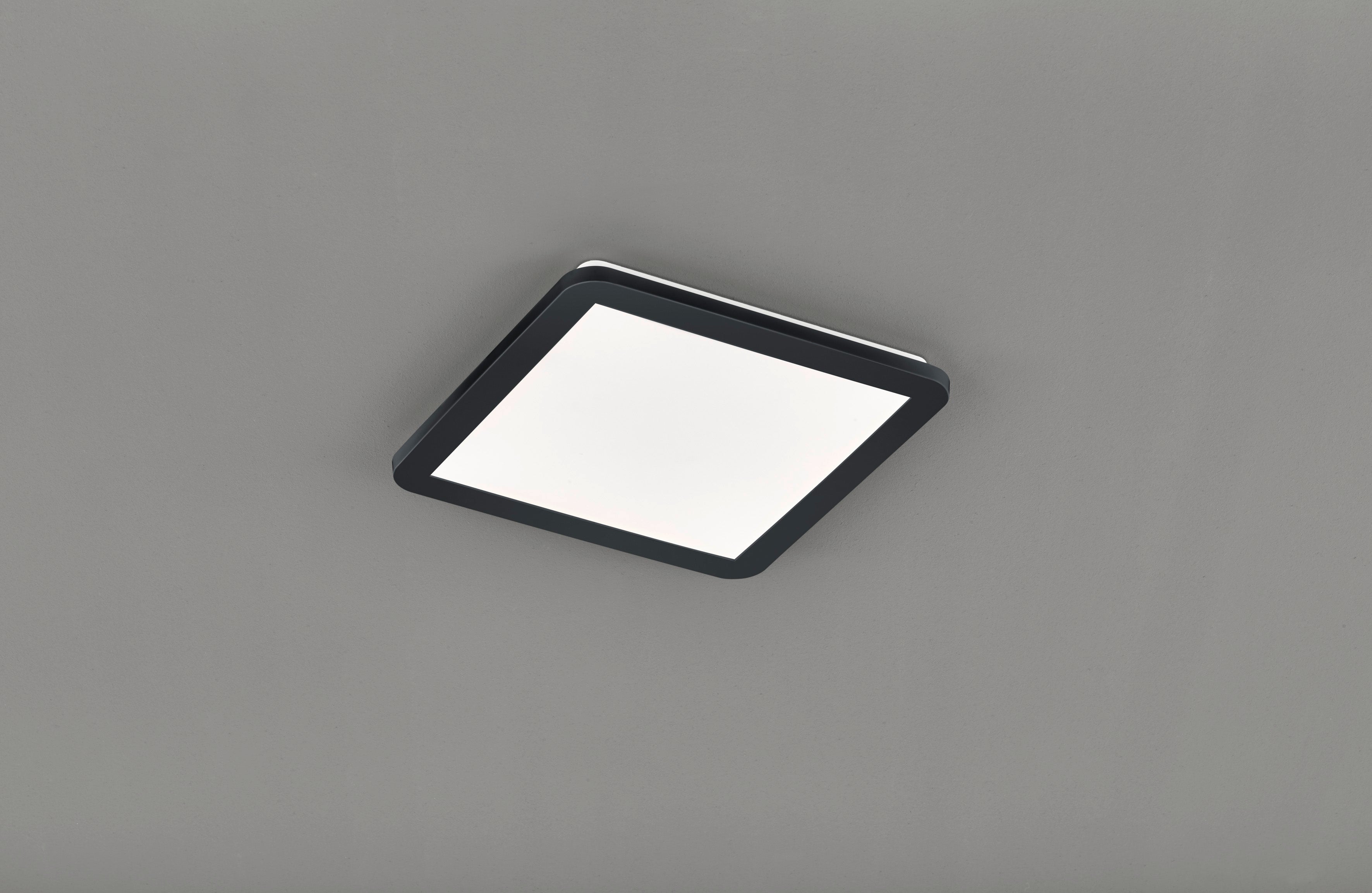 Plafon kwadratowy CAMILLUS LED 18W Ciepła biel 1650 lm czarno-biały wym:3x30x30cm IP44 RL