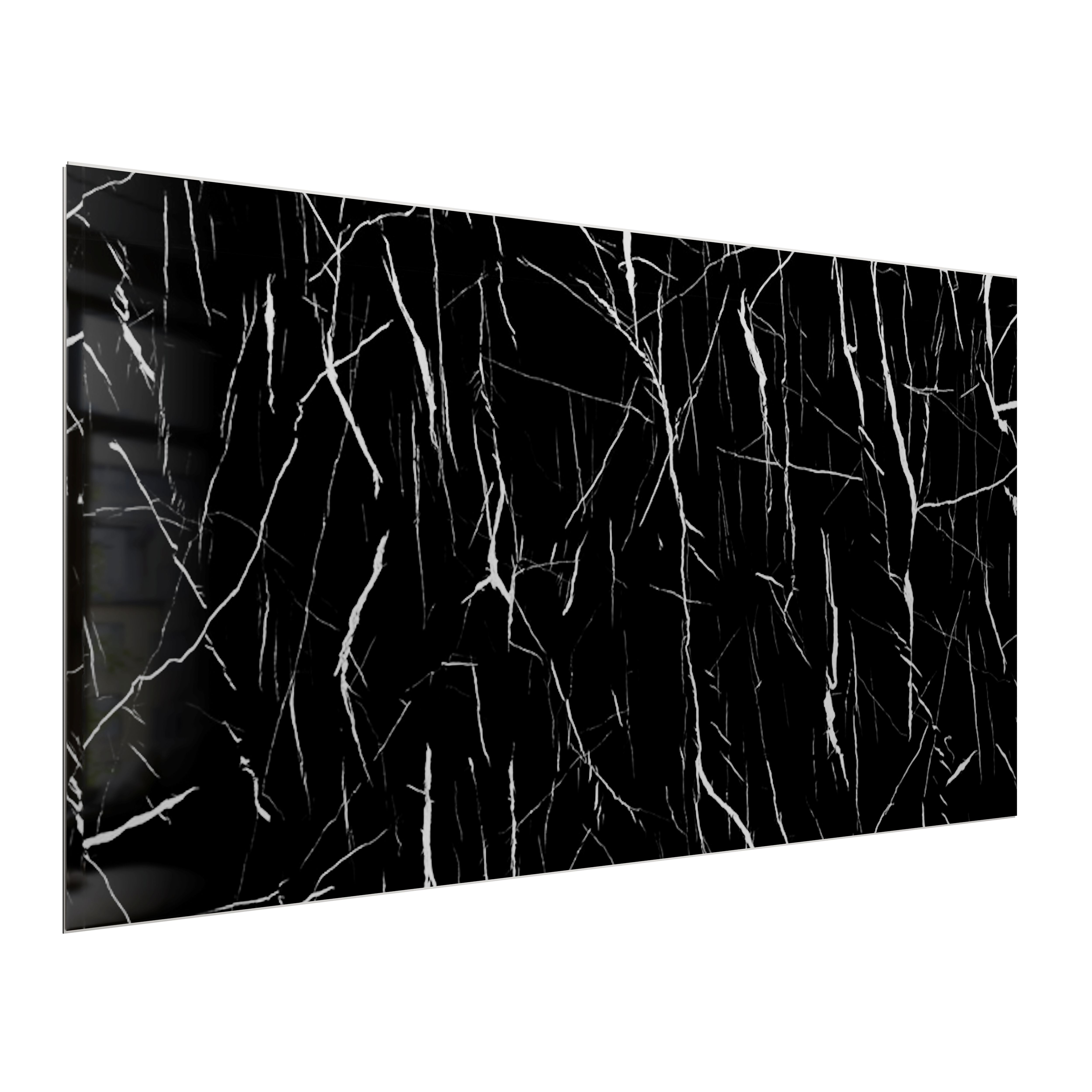 Panel ścienny dekoracyjny SPC WALL Marbet Design 60x120 cm Carrara black glossy 5 szt.