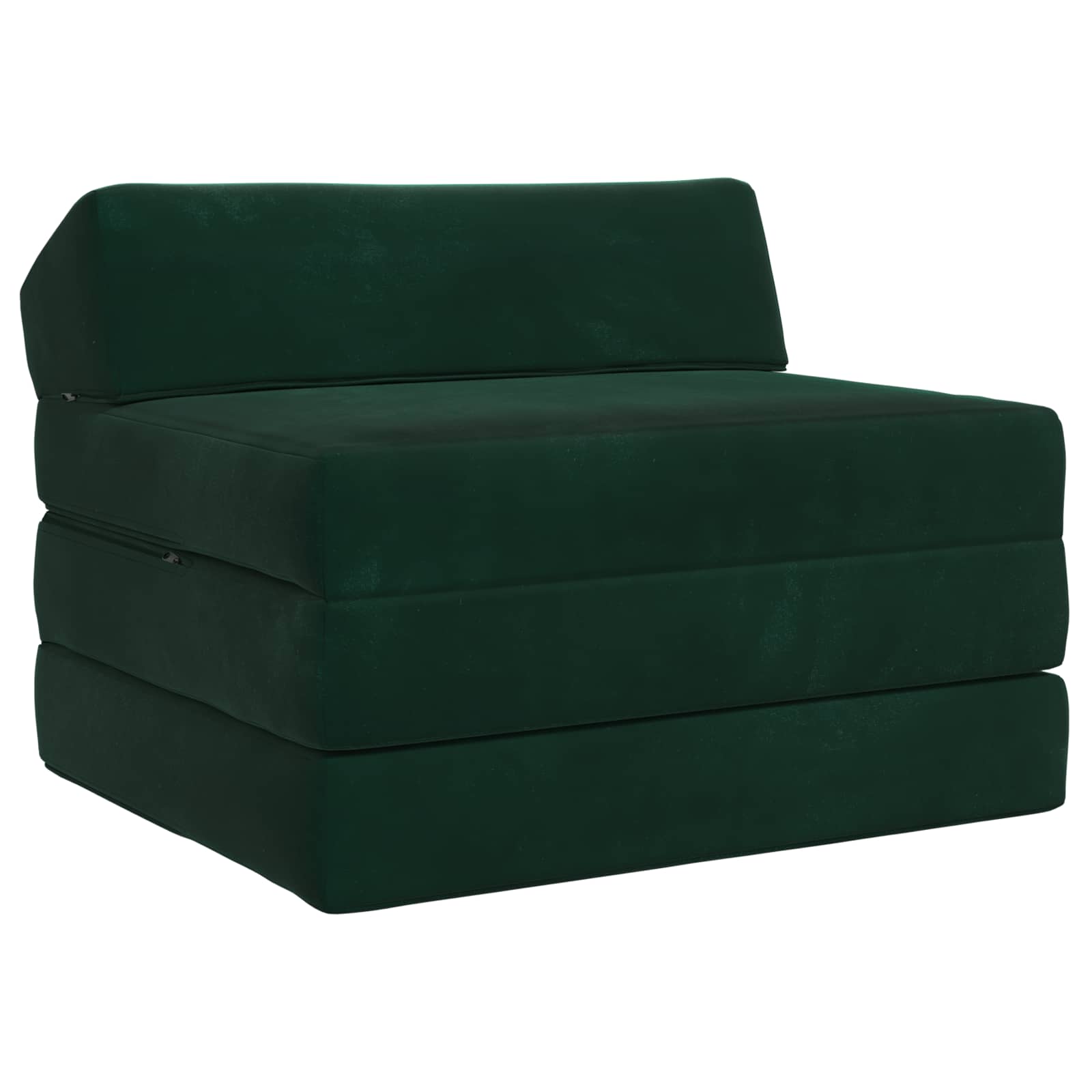 Składana Sofa Łóżko Ciemnozielony 200 x 70 x 10 cm Welur