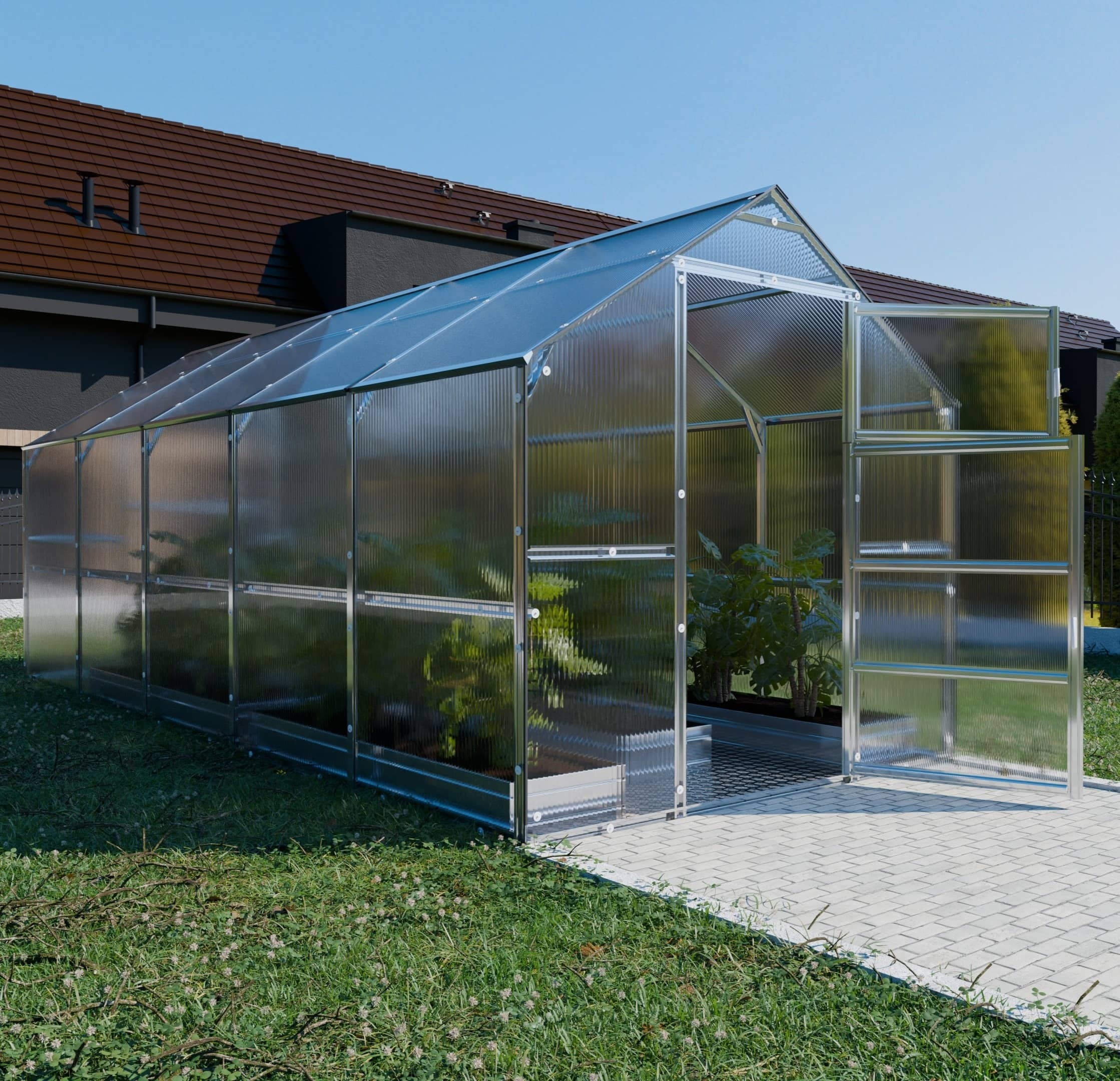 Szklarnia KLASIKA BERNARD 2,35 x 5 m (11,75 m²), 6 mm z powłoką z poliwęglanu 1szt.