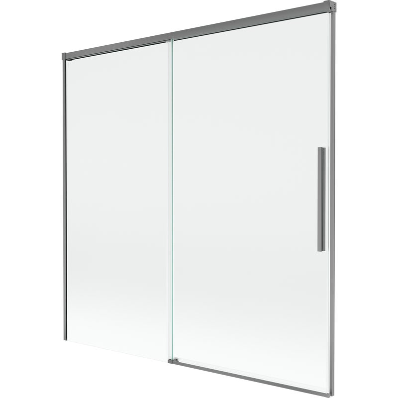 Mexen Rox parawan nawannowy 2-skrzydłowy rozsuwany 160 x 150 cm, transparent, gun metal - 8C9-160-001-95-00