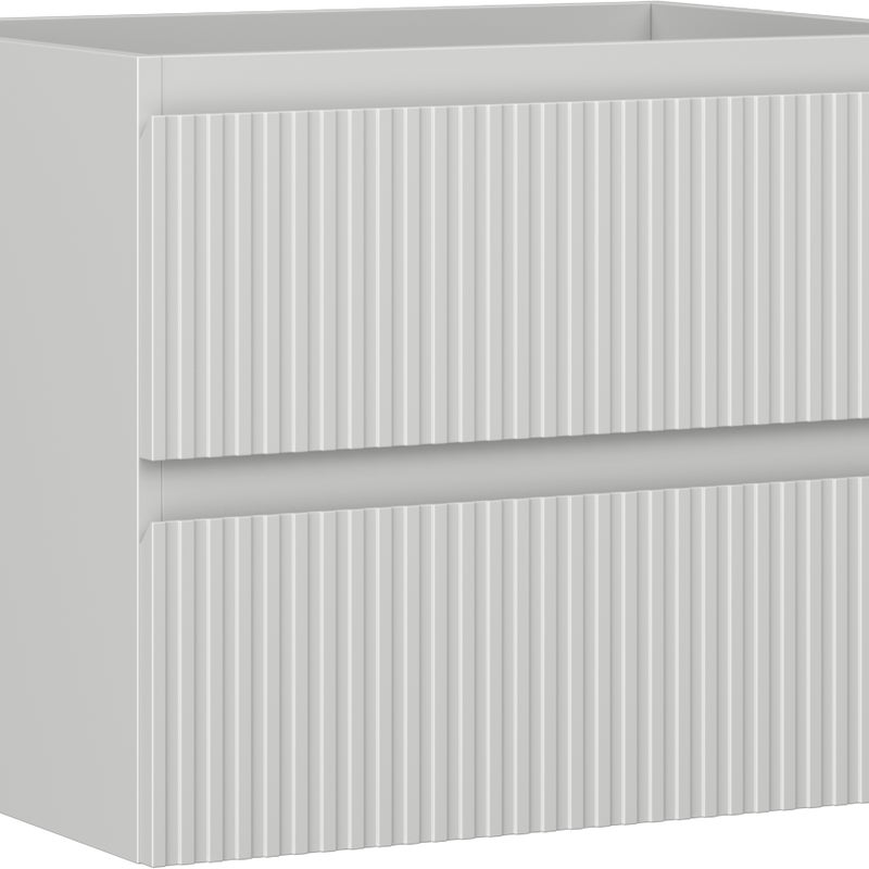 Mexen Rivel szafka łazienkowa podumywalkowa 60 cm, 2 szuflady, ryflowana , szara mat - 91A20-06047-2-BFF62