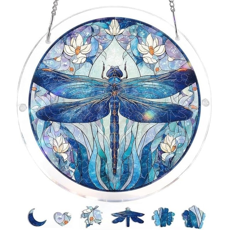 akryl puzzle dekor. łapiąca światło 83 szt. DIY witraż Sun chwytacz Puzzles zestaw do dla dorosłych unisex dekor. wisząca na okno do ogród drzwi