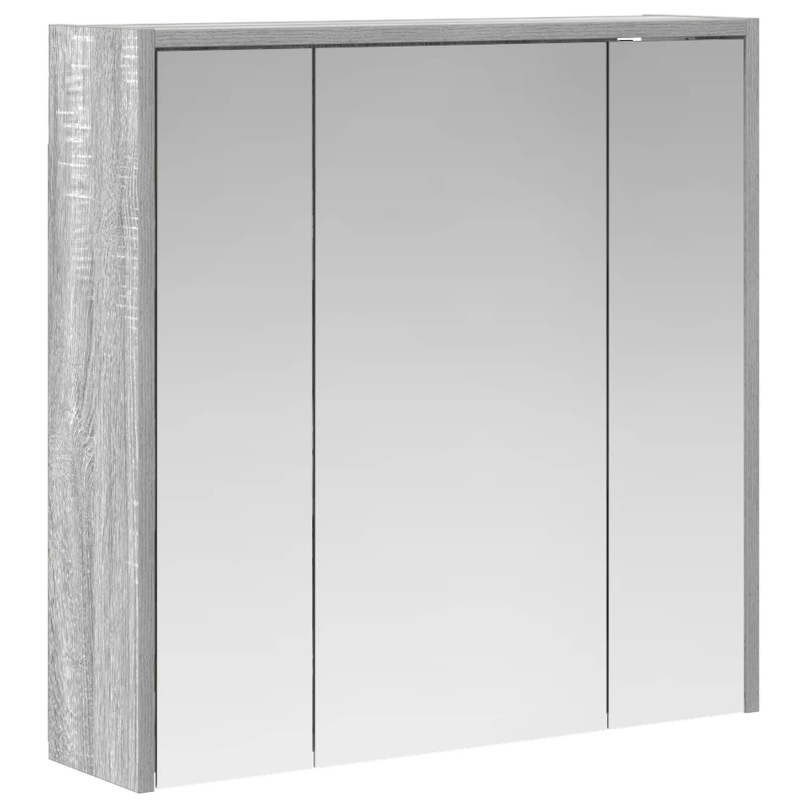 Szafka z lustrem do łazienki Szary Sonoma 63,5 x 16 x 62,5 cm