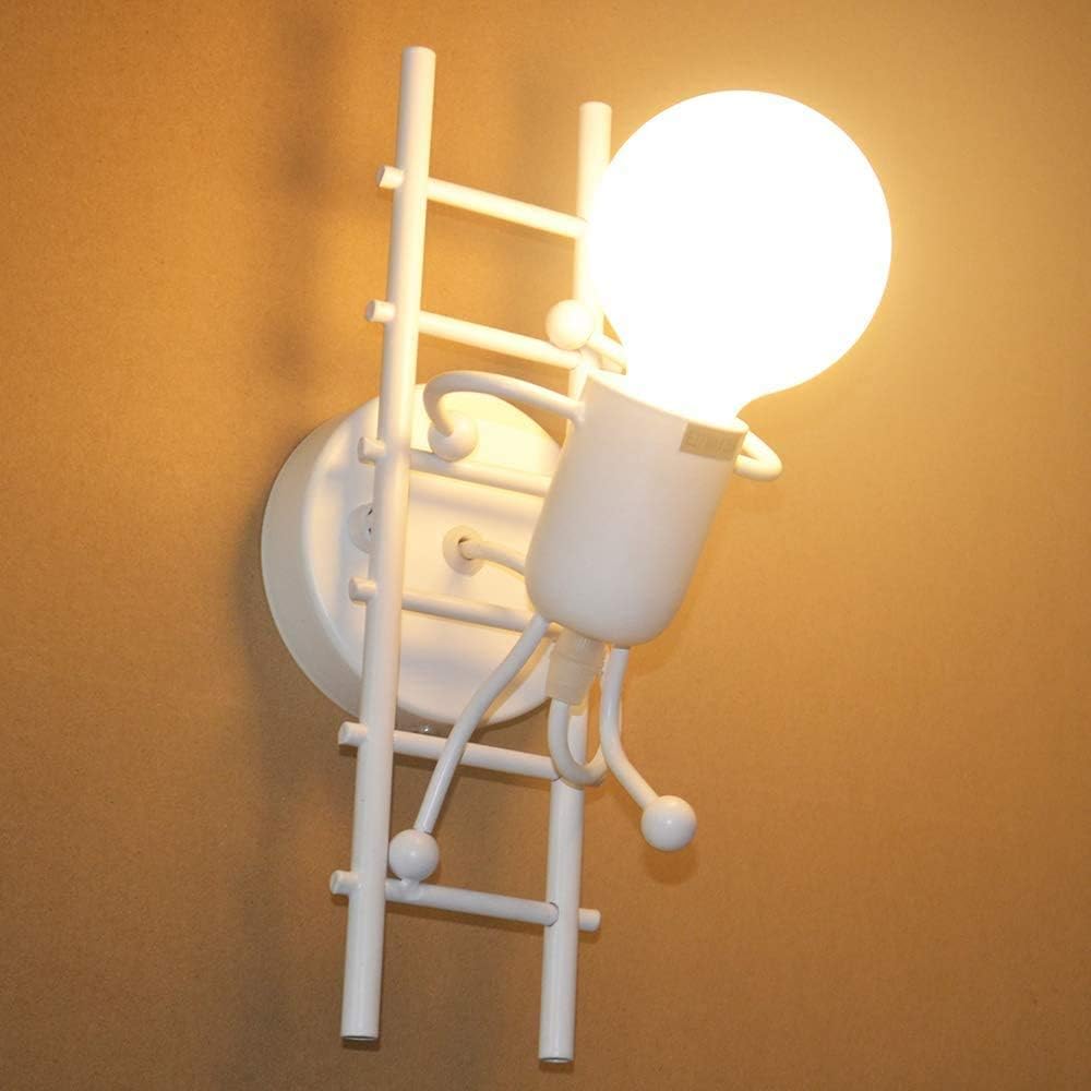 Kinkiet wewnętrzny Humanoidalny, nowoczesny styl industrialny, prosta lampa ścienna do salonu, przedpokoju lub sypialni, 220 V, żarówka E27 nie jest