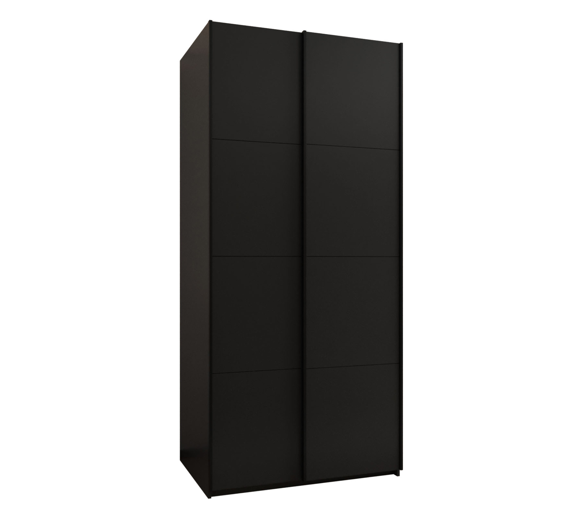 Szafa przesuwna wysoka Lux 1 110 x 64 x 245,5 cm czarny + czarny + u. czarny - Abiks Meble