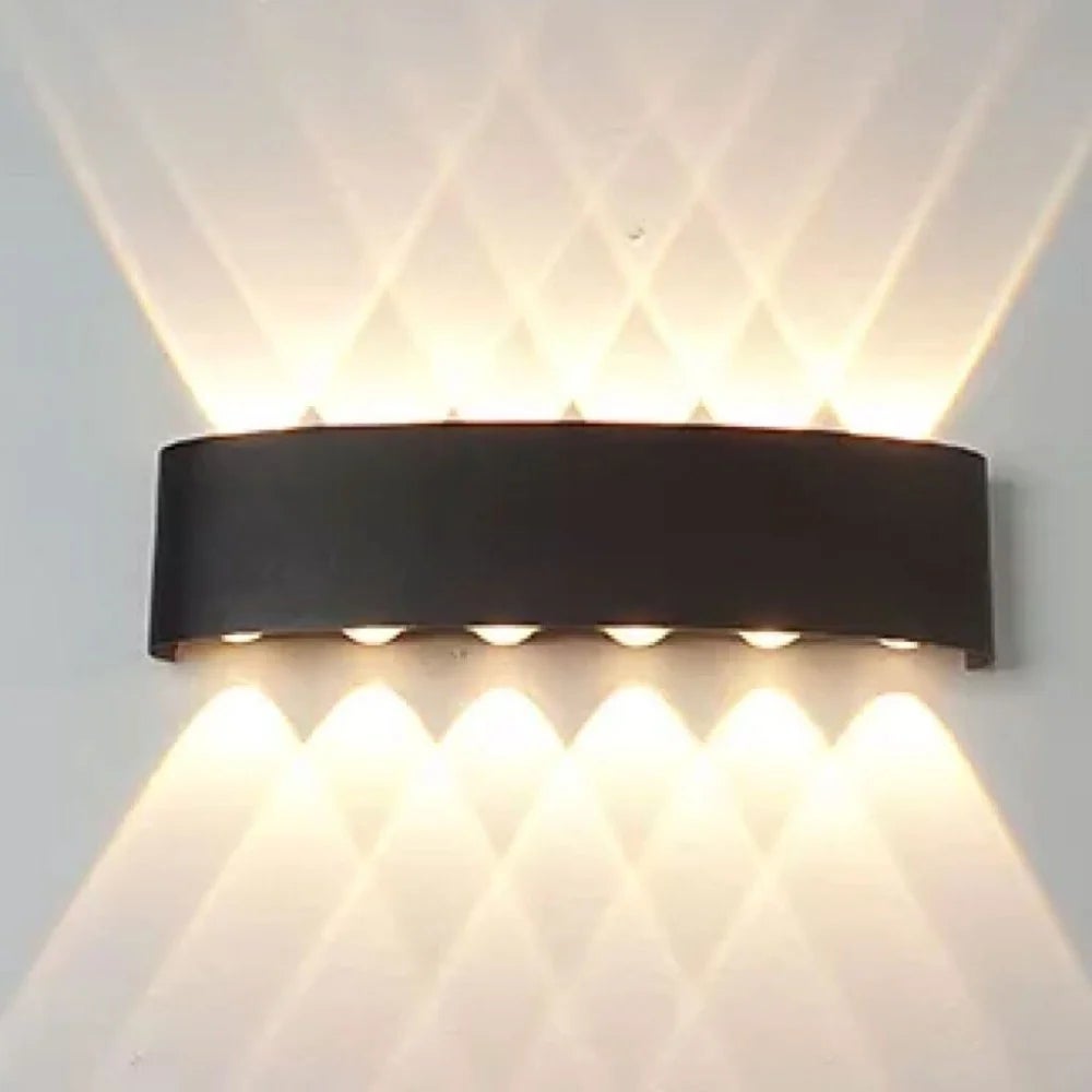 Wewnętrzny kinkiet LED, 12W, aluminiowy, światło neutralne 4000K, wodoodporny zewnętrzny kinkiet do korytarza, sypialni