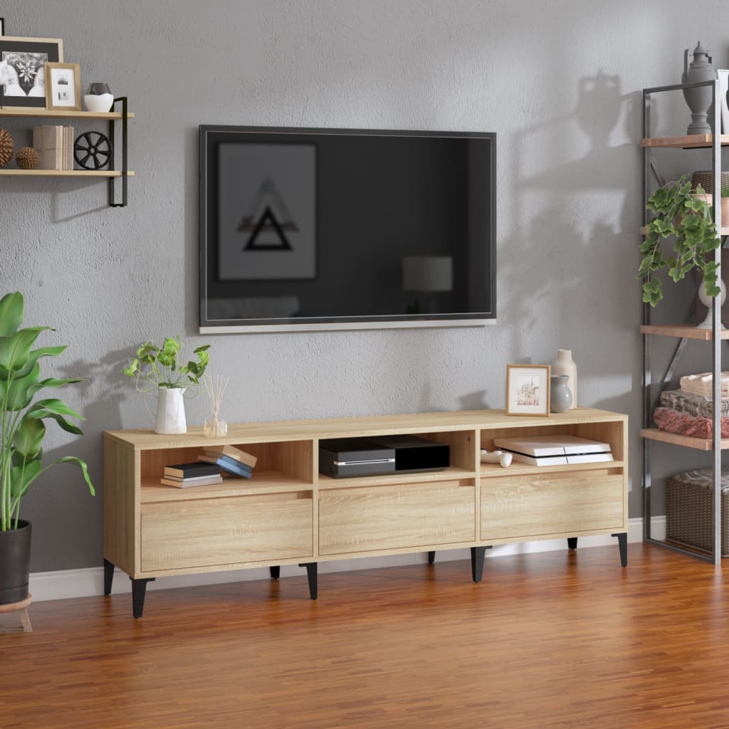 vidaXL Szafka TV, dąb sonoma, 150x30x44,5 cm