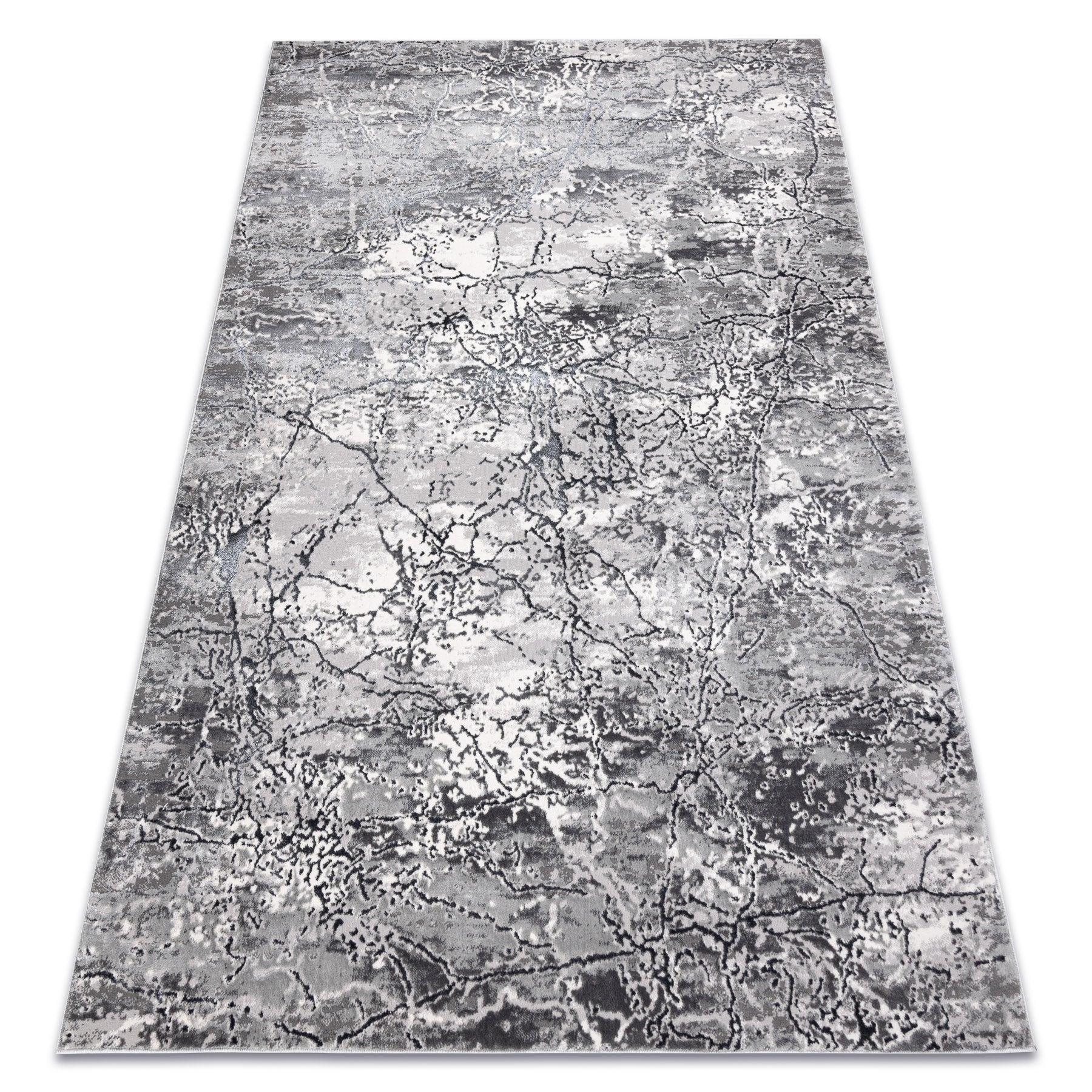 Dywan ALLURE 5716 Kamień - Strukturalny, stylowy, glamour jasnoszary / szary 240x330 cm
