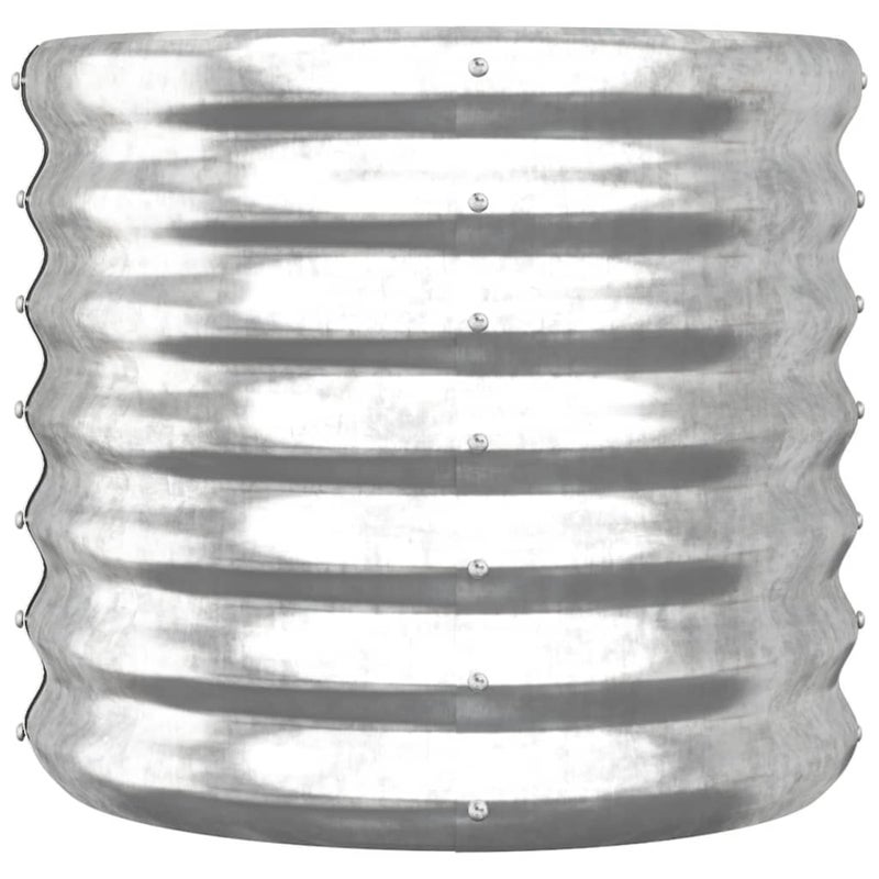 Donica ogrodowa, stal ocynkowana, 40x40x36 cm, srebrna