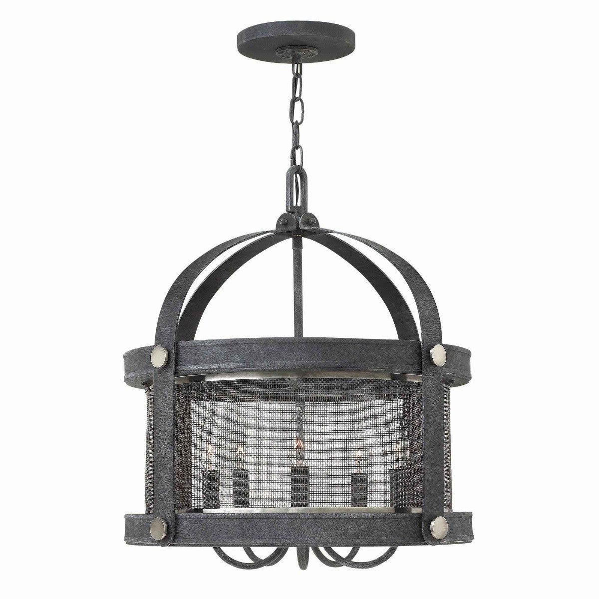 Suspension Holden, zinc antique, 5 ampoules