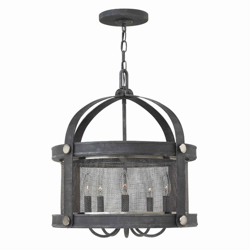 Suspension Holden, zinc antique, 5 ampoules