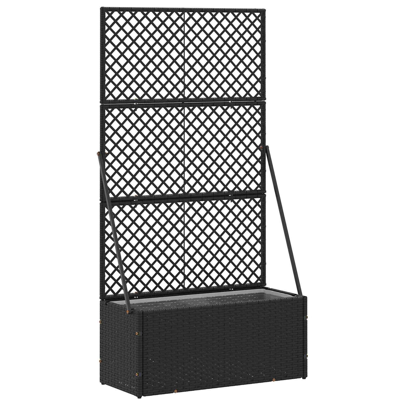 Osłona do treli ogrodowej Czarny 70 x 30 x 135 cm Metal vidaXL