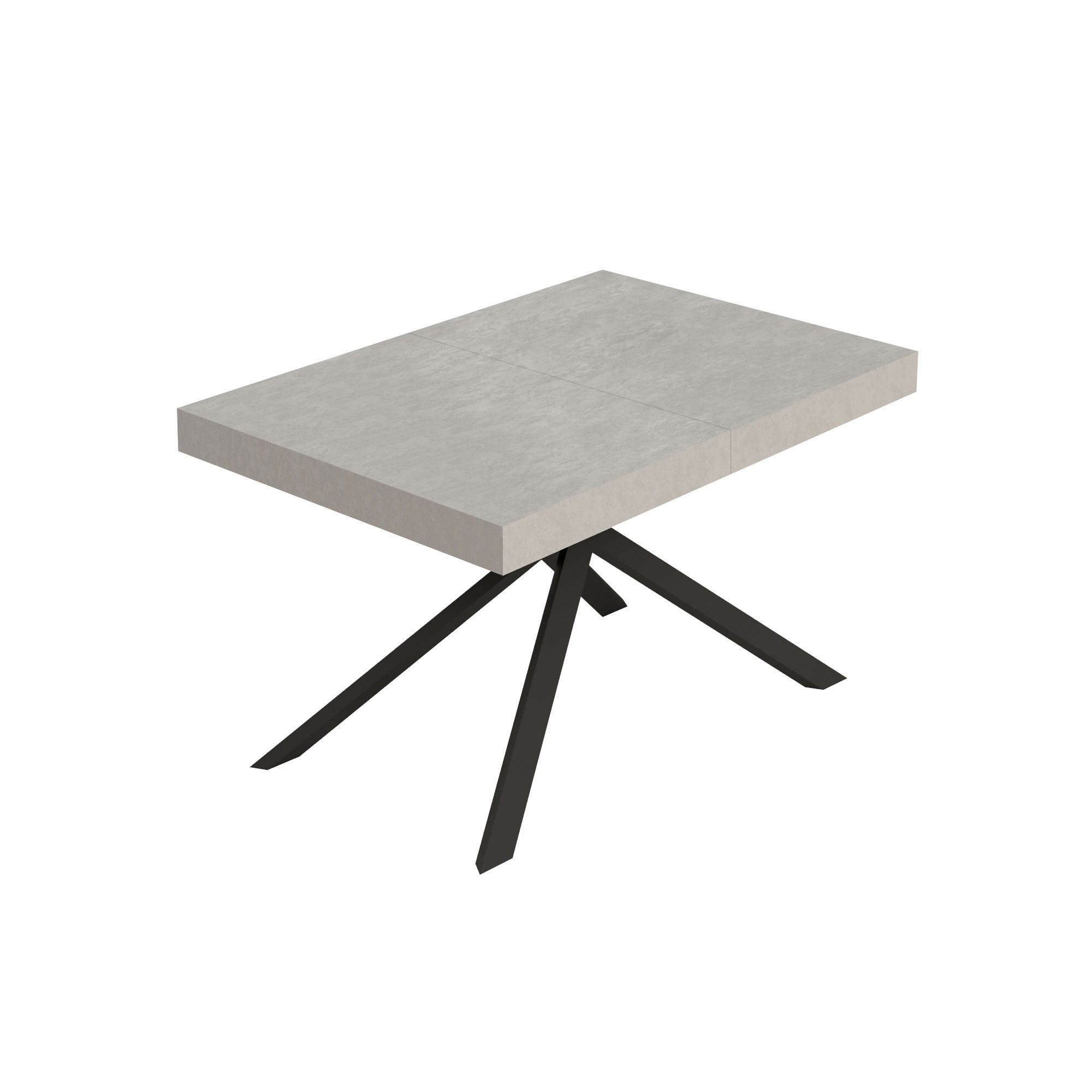 Stół rozkładany Niket kaszmirowy 120/204x80 cm z nogami w kolorze antracytowym