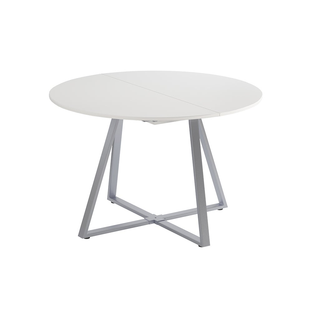 Vicco Stół jadalny Loyd, Biały/Szary, 120-160 x 120 cm rozszerzalny