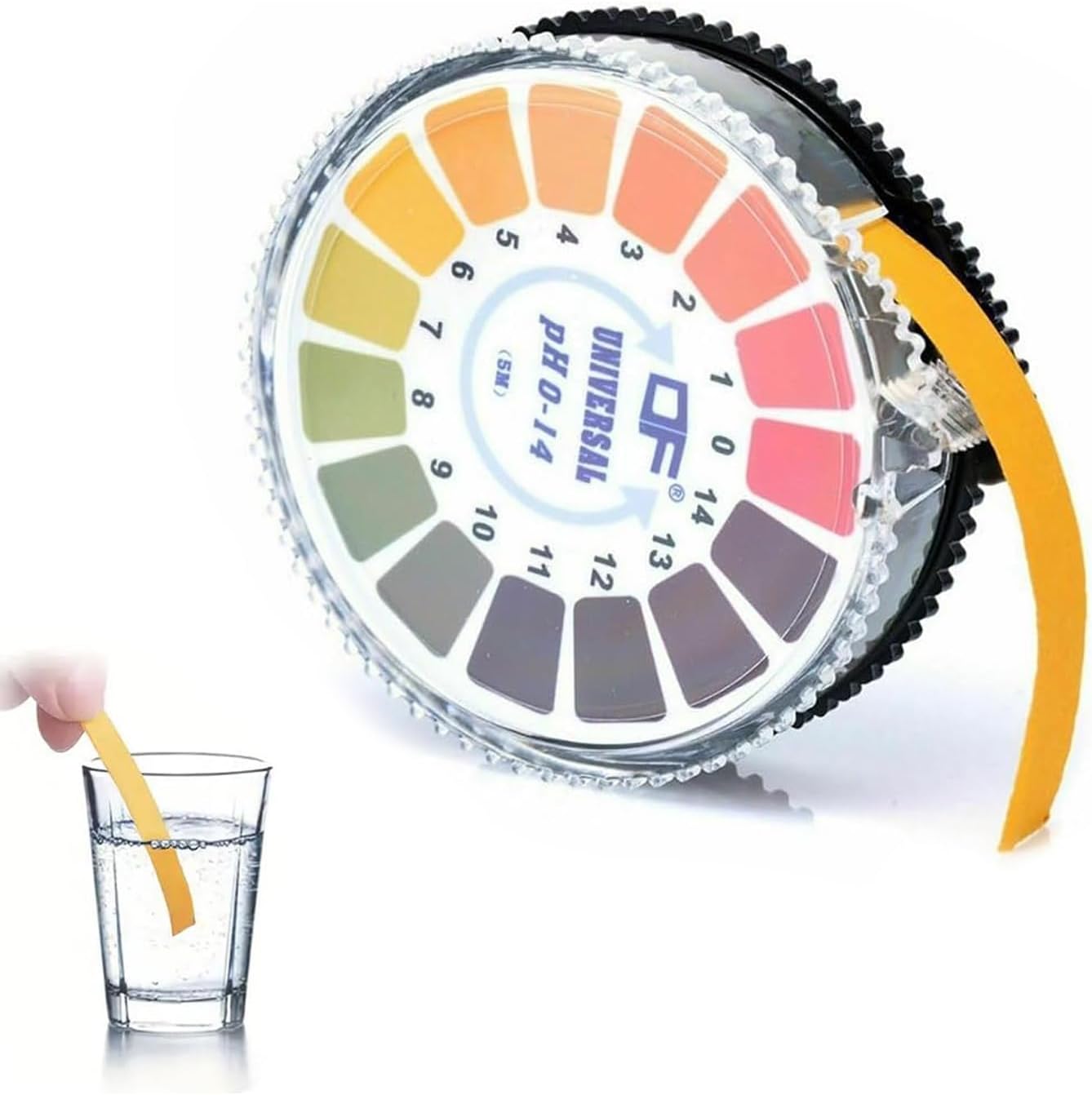 Uniwersalne paski testowe pH w rolce, papierek pH, pasek pH, test pH, wartość pH, pełny zakres 0-14, 5 m/rolka, pasek pH moczu