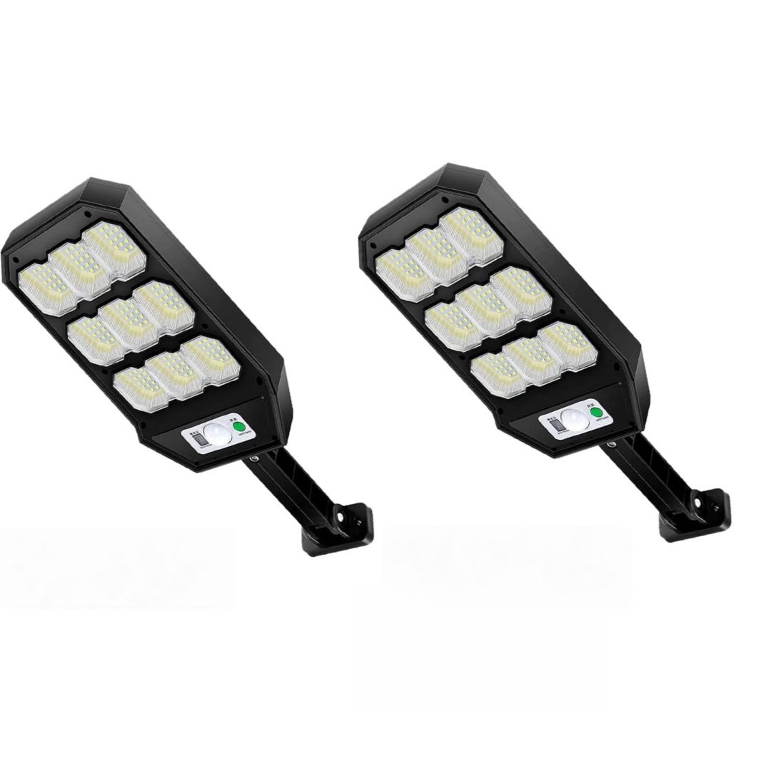 Zewnętrzne lampy uliczne zasilane energią słoneczną, zestaw 2 sztuk, 279 diod LED, oświetlenie parkingu, wodoodporna lampa ścienna, 3 tryby.