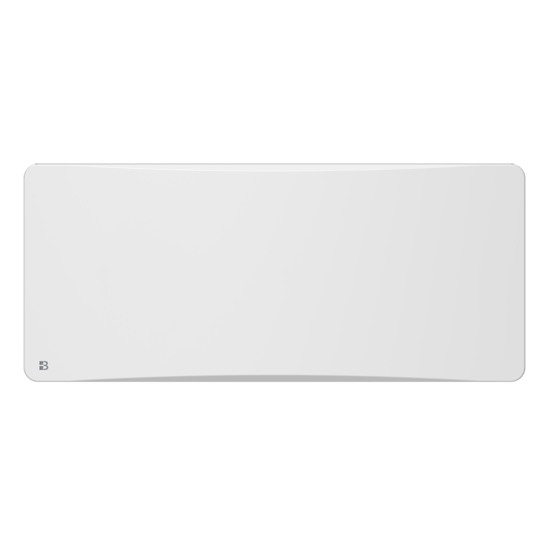 Radiateur électrique fixe à inertie sèche fonte + film avec thermostat interchangeable 2000W Bestherm ALMEA horizontal blanc