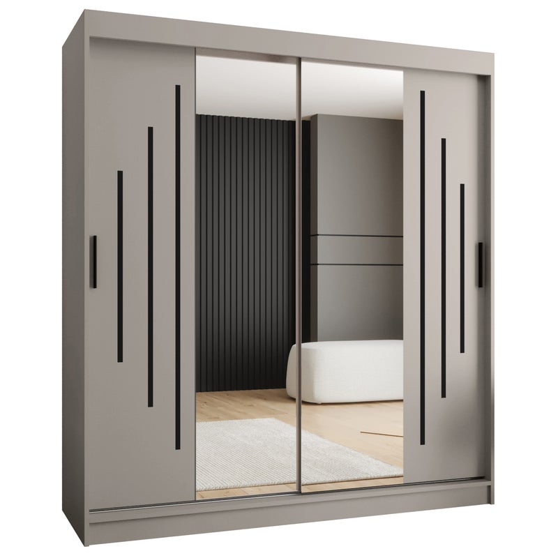 Szafa przesuwna garderoba RUBINO Y1 180 x 62 x 200 cm Kaszmir