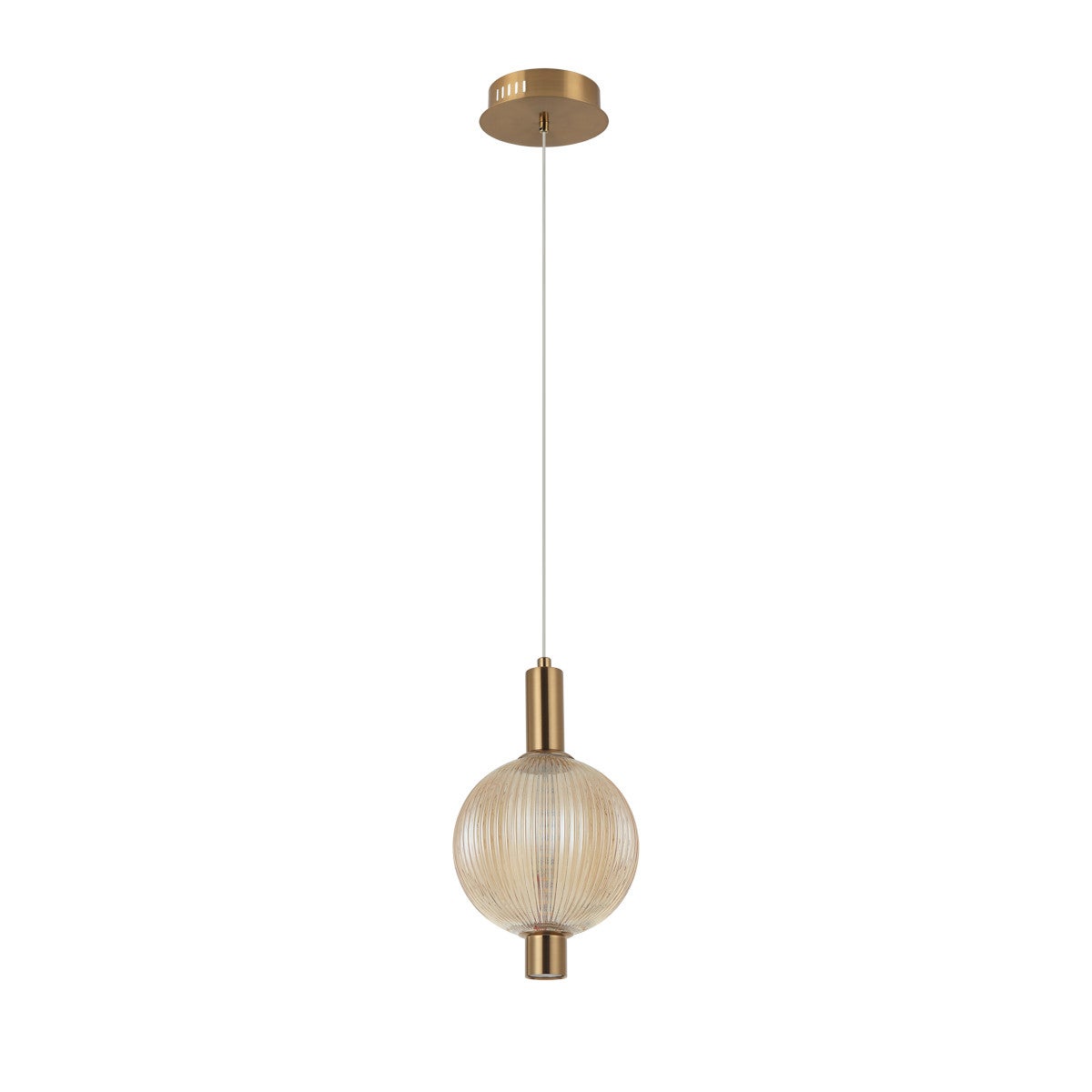 Lampa wisząca LENTI LED 7W Ciepła biel 553lm złota wym: 133 x 15 x 15 cm Italux