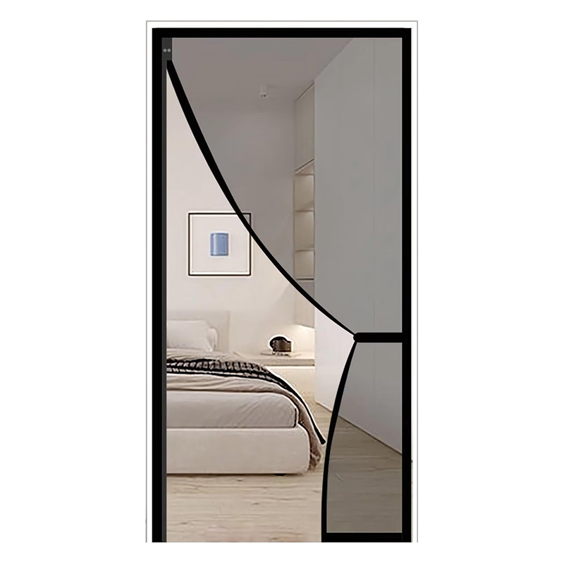Moskitiera, samozamykająca się zasłona z silnym magnesem, otwierana z boku, czarna (100 x 200 cm)