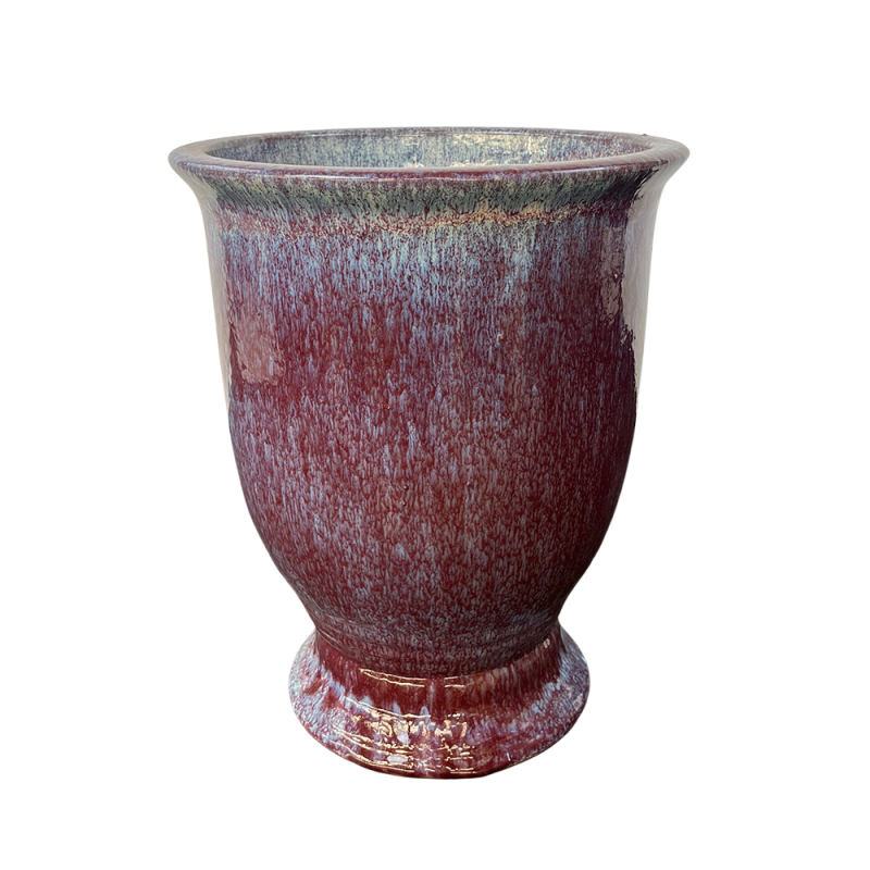 Donica ceramiczna Provencelia ARTHUR Liliowy, sred.32 x H39 cm, mrozoodporna, rękodzieło, szkliwiona