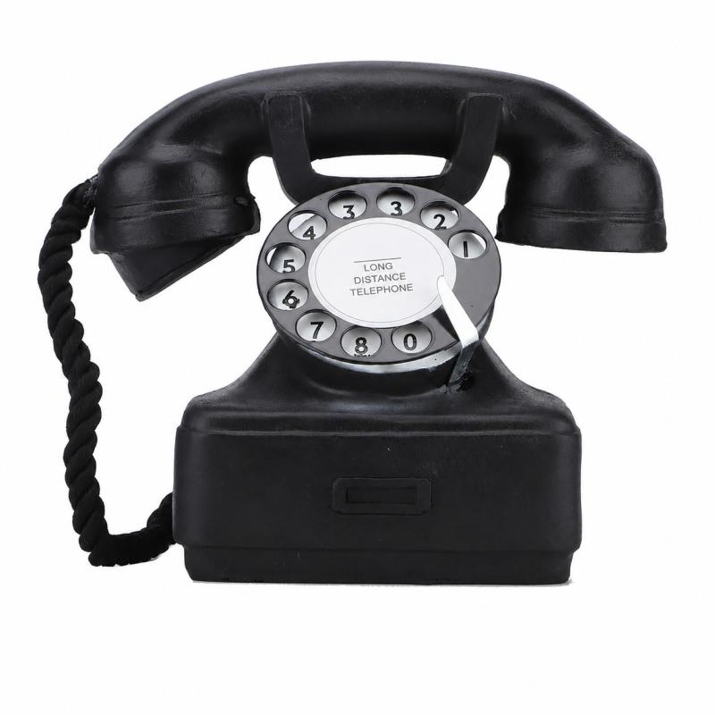 Antyczny telefon stacjonarny, dekoracja biurka, ozdoba do zdjęć, rekwizyty do zdjęć