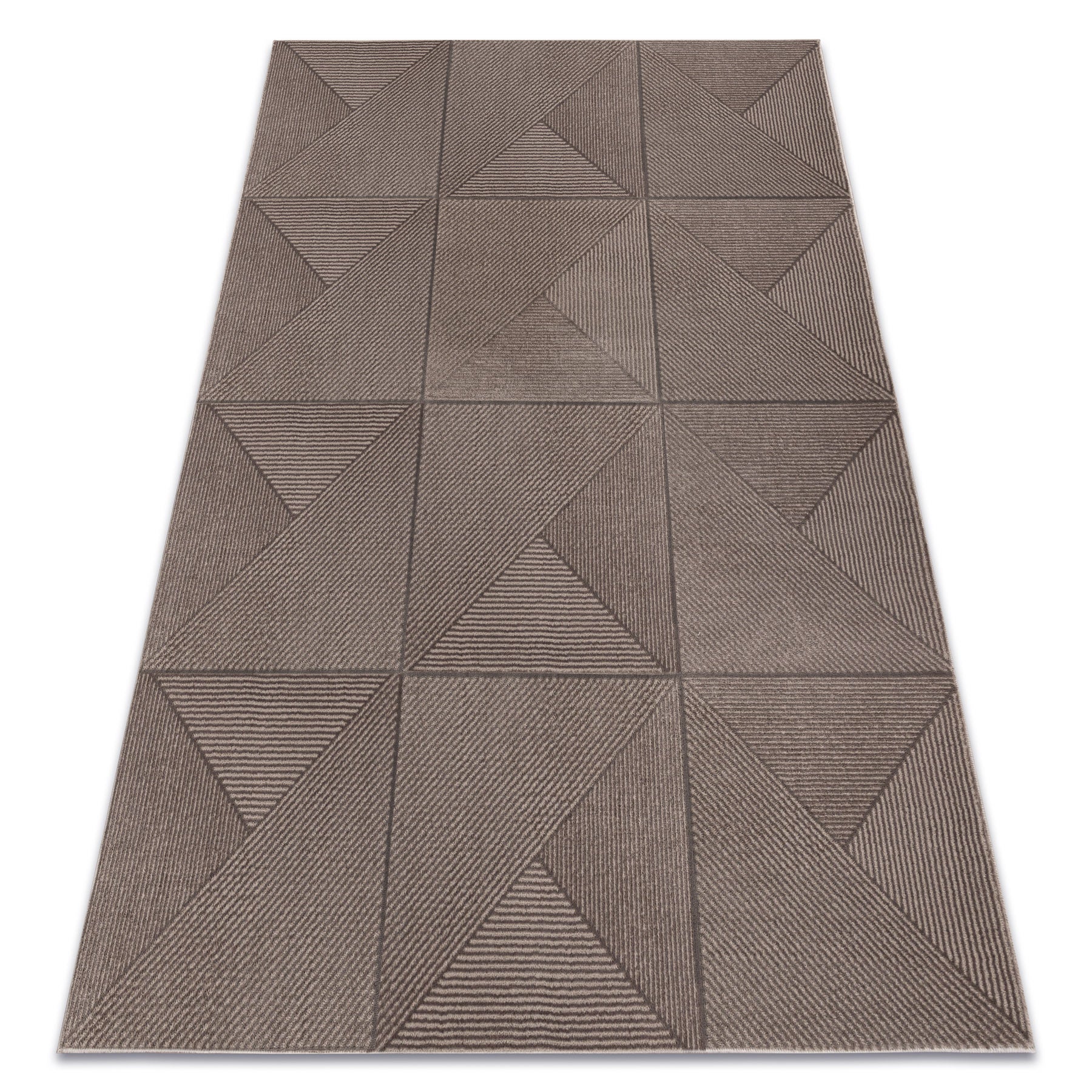 Dywan AURA J2624A beż / ciemny beż vision - Geometryczny, strukturalny, nowoczesny 200x290 cm