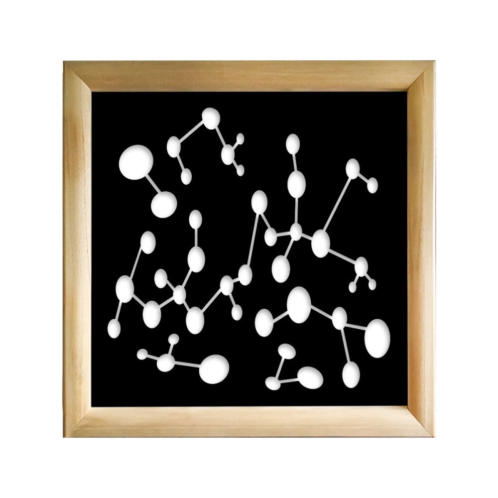 NANOTECH - Kwadratowe moduły dekoracyjne z drewna i PVC - Rozmiar 98x98 cm - Grubość 64 mm - Kolor wewnętrzny CZARNY