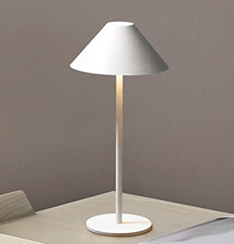 Bezprzewodowa lampa stołowa, ładowalna lampa biurkowa 4000 mAh do domu, ściemniana lampa dotykowa 3000 K, 15 * 31 cm, biała