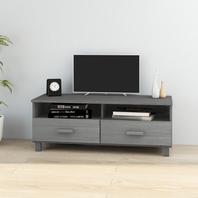 Szafka pod TV HAMAR, ciemnoszara, 106x40x40 cm, drewno sosnowe vidaXL