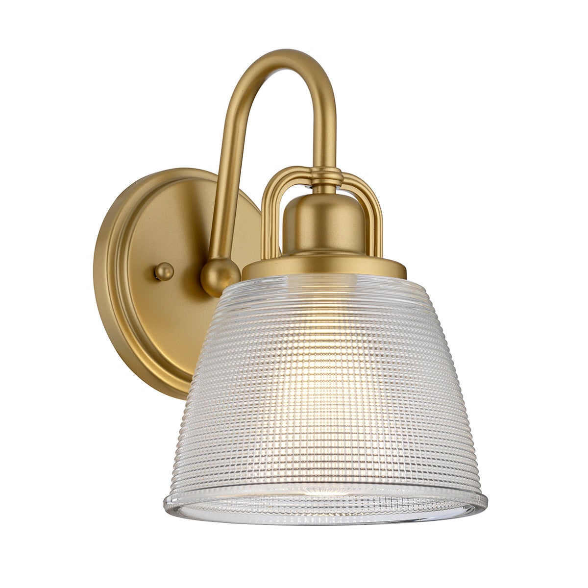 Kinkiet łazienkowy Dublin naturalny mosiądz 1xG9x3W szkło wym:24,6x16,5x20cm IP44 Quoizel