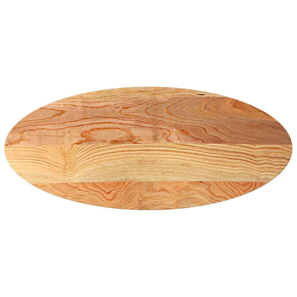 Blat Drewniany Dębowy do Stołu Owalny 140x60 cm Grubość 2 cm Jasnobrązowy