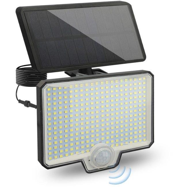 294-diodowa lampa ogrodowa zasilana energią słoneczną z czujnikiem ruchu, akumulator 1800 mAh, wodoodporność IP65, cztery tryby oświetlenia (Numer kat