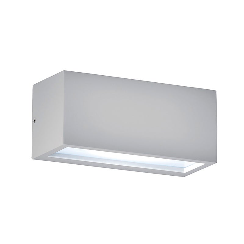Kinkiet LED GUAVA 12W, 120°-120°, szary, IP65, 4000K – oświetlenie zewnętrzne ścienne firmy Rossini Group