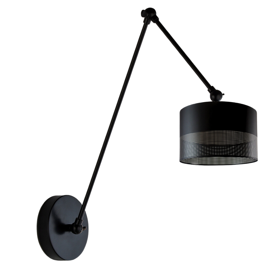 Kinkiet przegubowy lampa ścienna lampa na ścianę regulowany z abażurem walec SOUL II